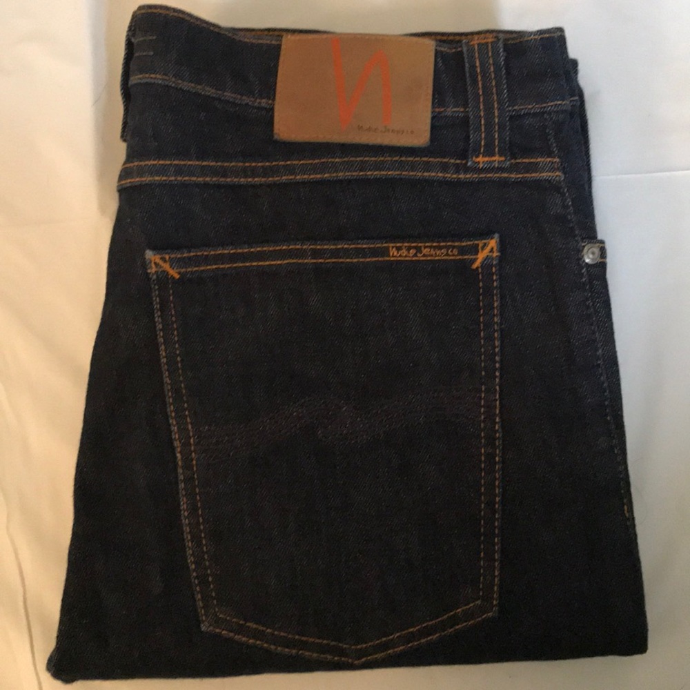 Nudie high Kai dark blue denim skinny jeans